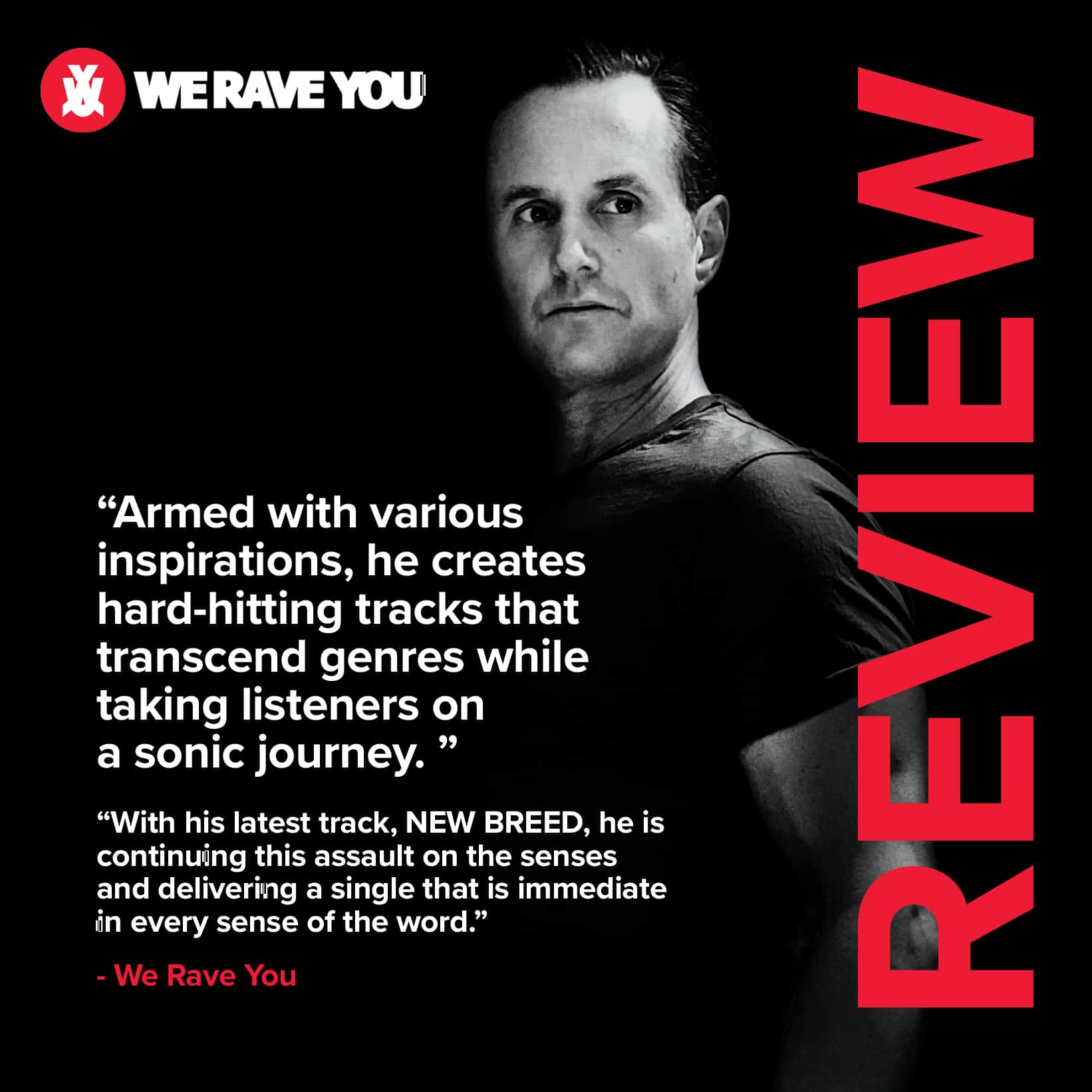 Top Review in We Rave You of hard-hitting techno single New Breed